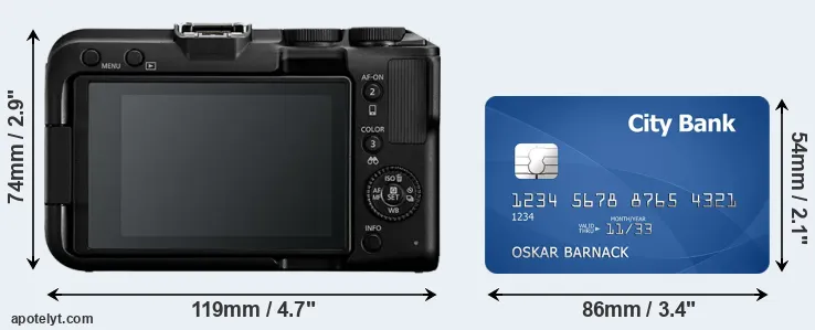 R50 V and credit card rear side