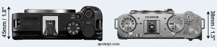 Compare R50 V versus X-M5 top