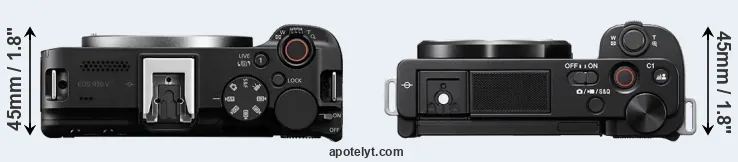 Compare R50 V versus ZV-E10 top