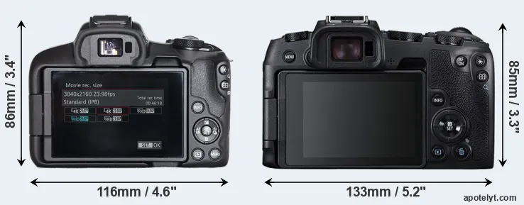 Comparison R50 or RP rear