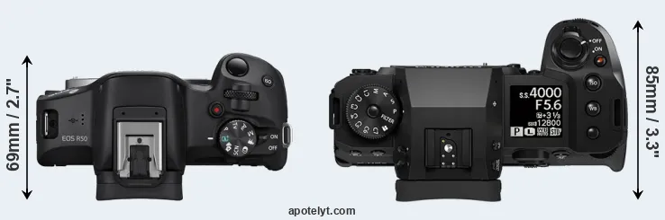 Compare R50 versus X-H2S top