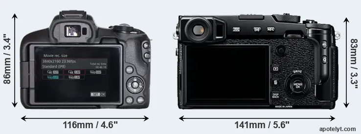 Comparison R50 or X-Pro2 rear