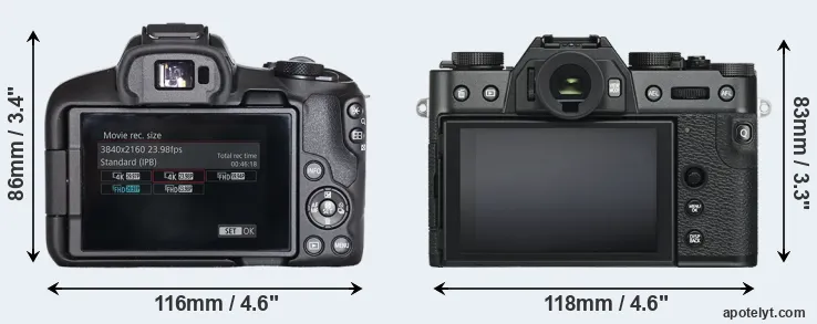 Comparison R50 or X-T30 rear