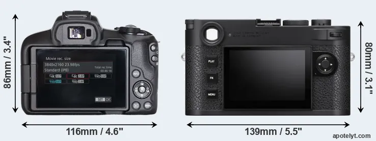Comparison R50 or M11 rear