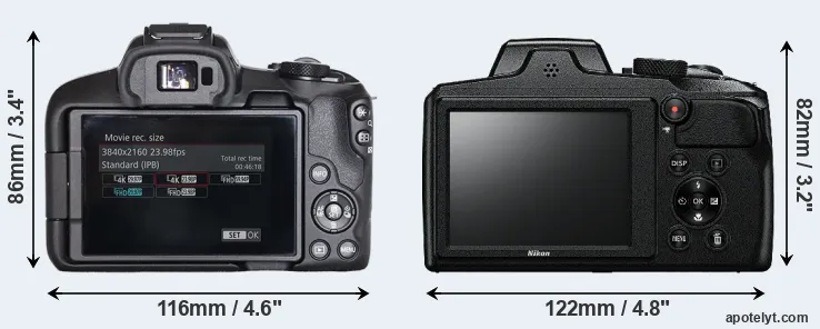 Comparison R50 or B600 rear