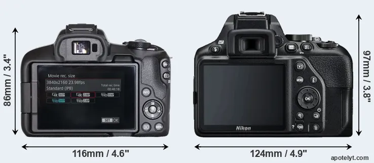 Comparison R50 or D3500 rear