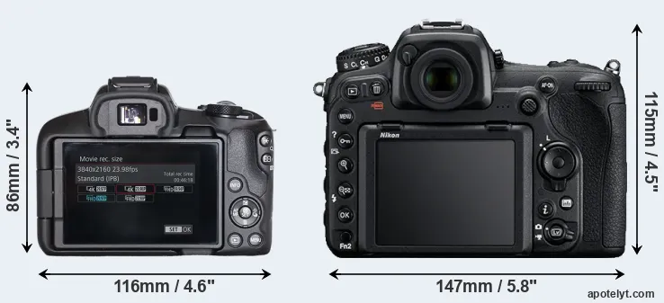 Comparison R50 or D500 rear