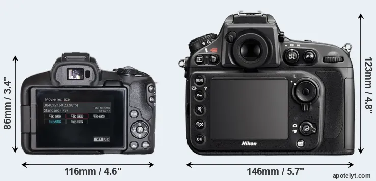 Comparison R50 or D800 rear