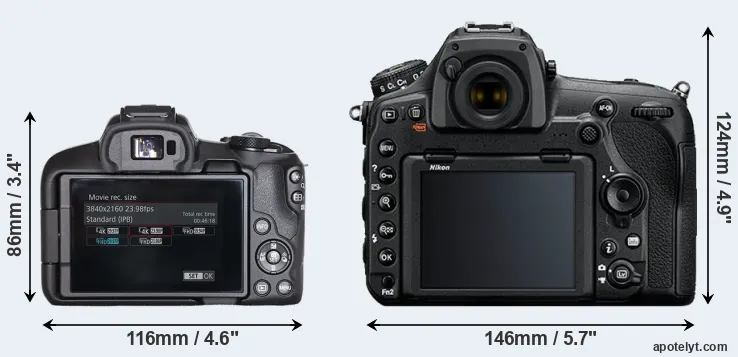 Comparison R50 or D850 rear