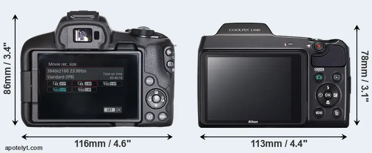 Comparison R50 or L840 rear