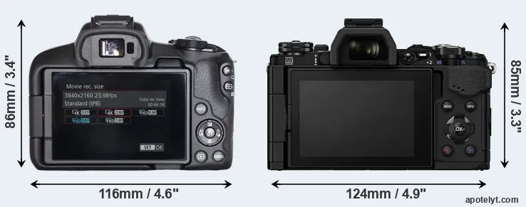 Comparison R50 or E-M5 II rear