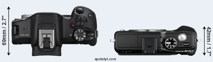 Compare R50 versus E-PL2 top
