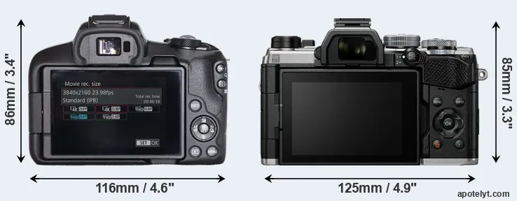 Comparison R50 or OM-5 rear