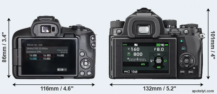 Comparison R50 or KP rear