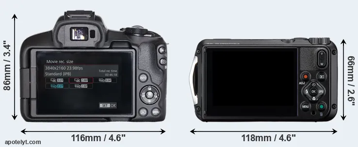 Comparison R50 or WG-8 rear