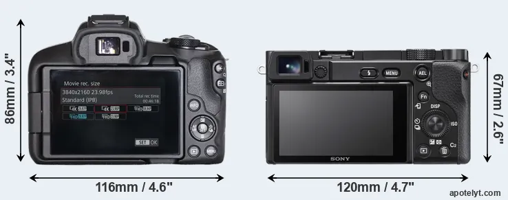 Comparison R50 or A6100 rear