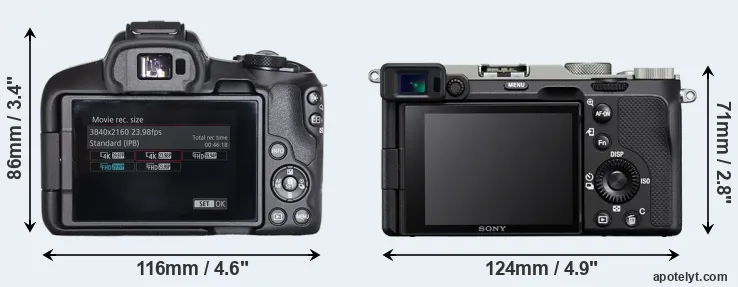Comparison R50 or A7C rear
