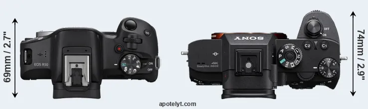 Compare R50 versus A7R IIIA top