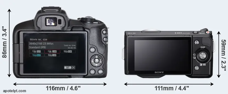 Comparison R50 or NEX-5N rear