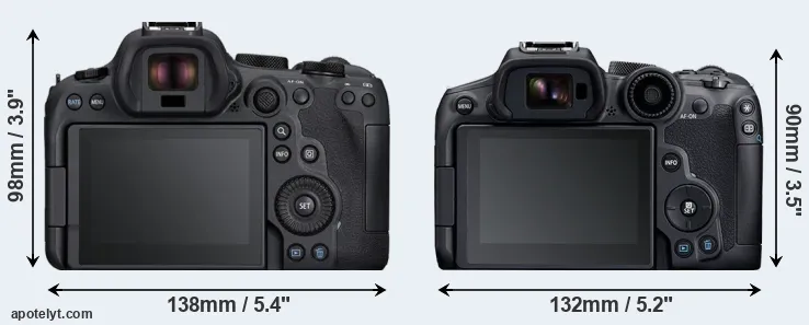 Comparison R6 Mark II or R7 rear