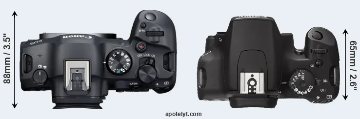 Compare R6 Mark II versus XS top