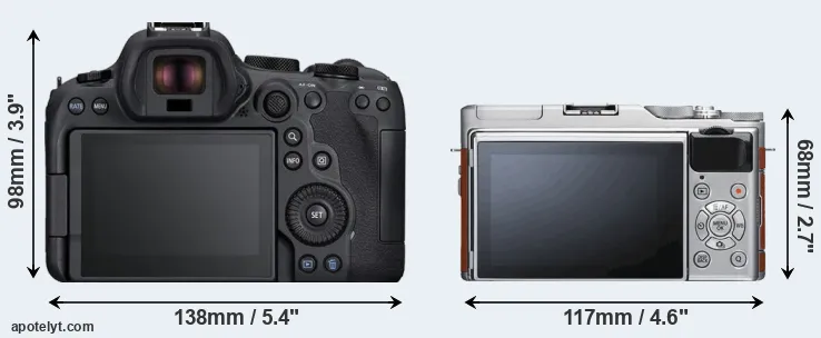Comparison R6 Mark II or X-A5 rear