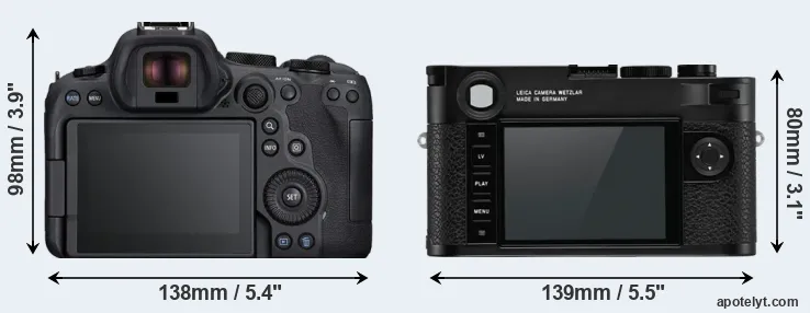 Comparison R6 Mark II or M10-R rear