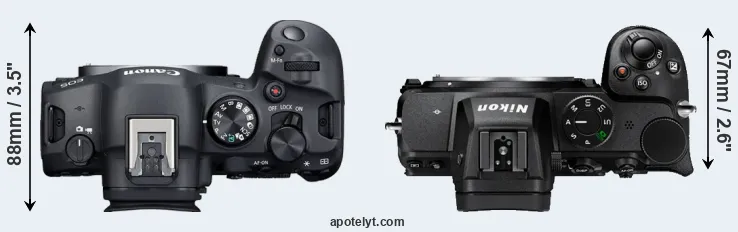 Compare R6 Mark II versus Z5 top
