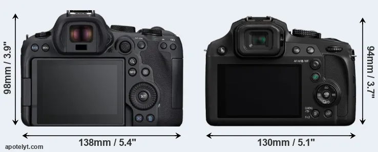 Comparison R6 Mark II or FZ80 rear