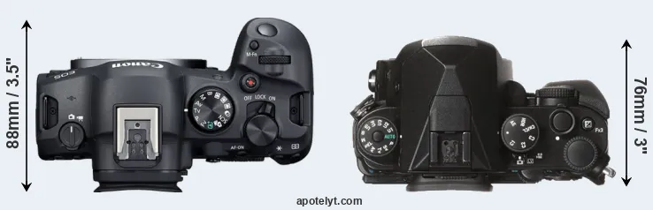 Compare R6 Mark II versus KP top
