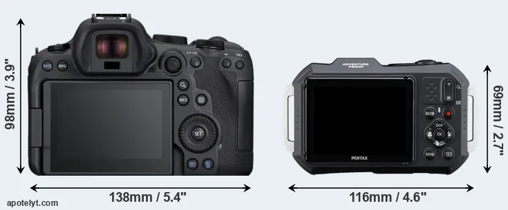 Comparison R6 Mark II or WG-1000 rear
