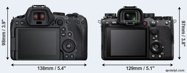 Comparison R6 Mark II or A1 rear