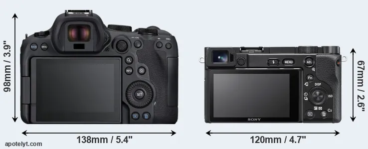 Comparison R6 Mark II or A6100 rear