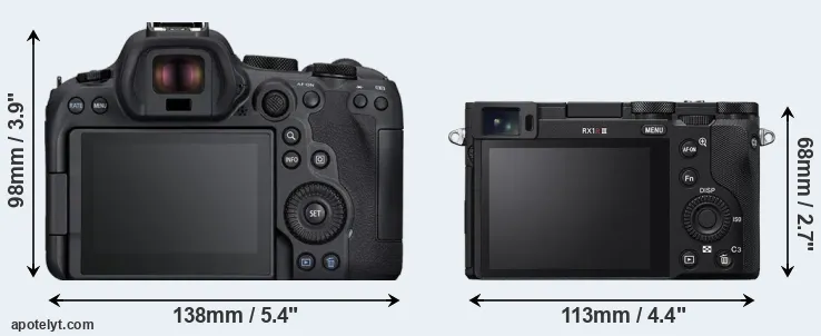 Comparison R6 Mark II or RX1R III rear