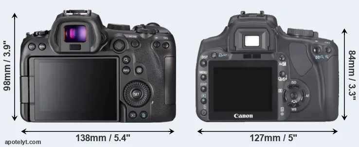 Comparison R6 or XTi rear