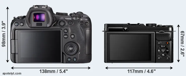 Comparison R6 or X-A1 rear