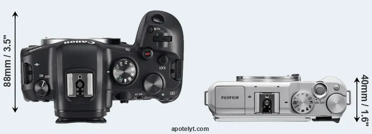 Compare R6 versus X-A5 top