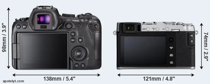 Comparison R6 or X-E3 rear