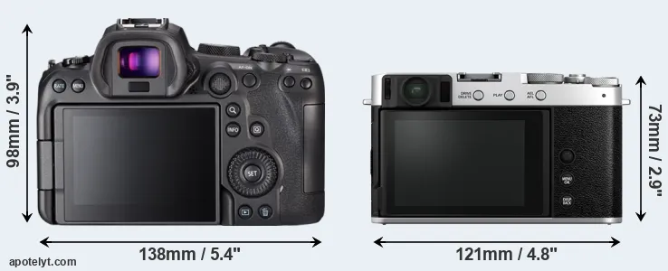 Comparison R6 or X-E4 rear
