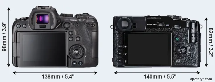 Comparison R6 or X-Pro1 rear