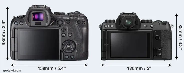 Comparison R6 or X-S10 rear