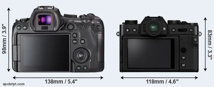 Comparison R6 or X-T30 II rear