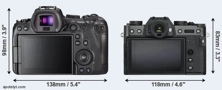 Comparison R6 or X-T30 rear