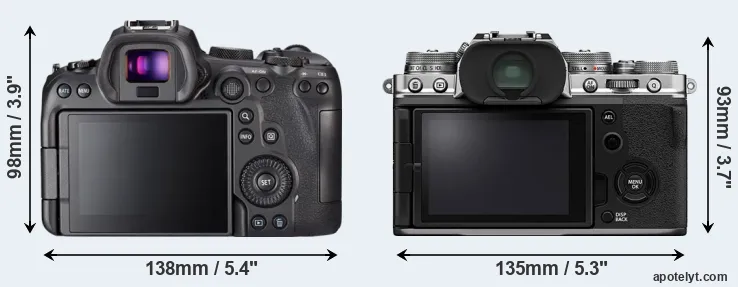 Comparison R6 or X-T4 rear