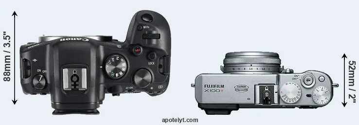 Compare R6 versus X100T top