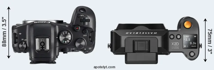 Compare R6 versus X2D 100C top