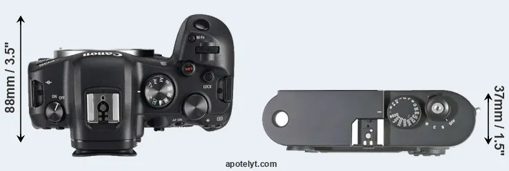 Compare R6 versus M8 top