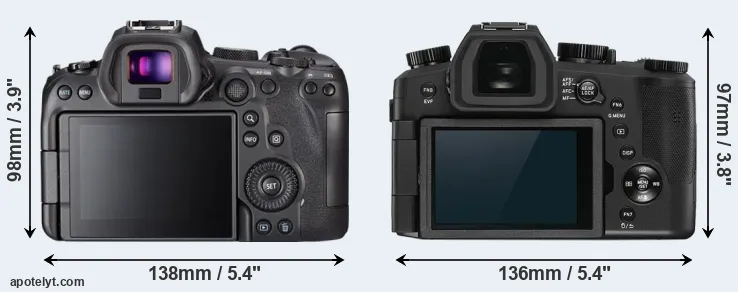 Comparison R6 or V-LUX 5 rear