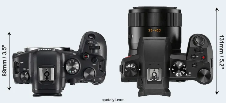 Compare R6 versus V-LUX 5 top