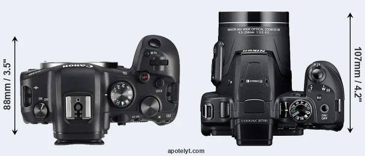 Compare R6 versus B700 top